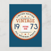 CUSTOM FOTO GEBURTSTAG JAHR BEGRENZTE AUSGABE POSTKARTE (Vorderseite)