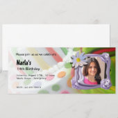 Custom Foto Geburtstagseinladung - Kuchen Einladung (Vorne/Hinten)