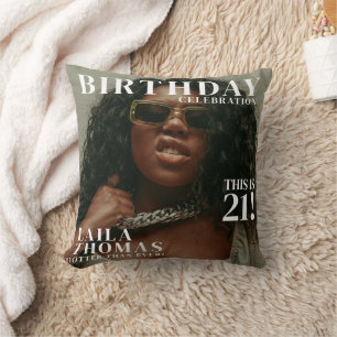 Custom Foto Geburtstagsparty Magazine Cover Decke Kissen