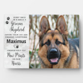 Custom Foto German Shepherd Memorial Fotoplatte (Vorderseite)