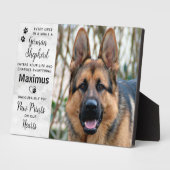Custom Foto German Shepherd Memorial Fotoplatte (Seite)