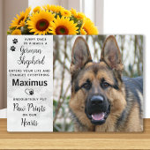 Custom Foto German Shepherd Memorial Fotoplatte