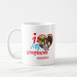 Custom Foto Geschenk: "Ich 💗 meine Freundin Jessi Kaffeetasse