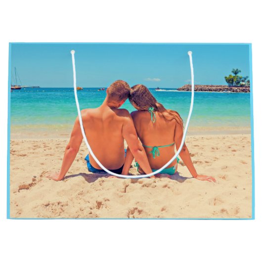 Custom Foto Geschenktasche mit Ihren Lieblings-Fot Große Geschenktüte (Vorderseite)