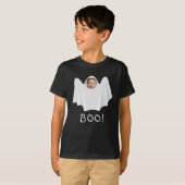 Custom Foto Ghost BOO Spooky Happy Halloween T-Shirt (Vorne ganz)