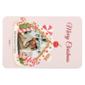Custom Foto Gingerbread House Frohe Weihnachten Magnet (Horizontal)