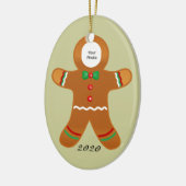 Custom Foto Gingerbrot Man Weihnachten Keramik Ornament (Links)