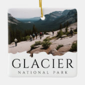 Custom Foto Glacier Nationalpark Souvenir Keramikornament (Vorderseite)