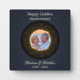 Custom Foto Glittering 50 Jahre Jubiläum Plaque Fotoplatte