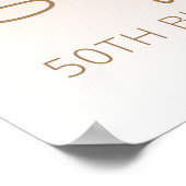 Custom Foto Gold 50. Geburtstag Willkommen Poster (Ecke)