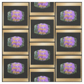 Custom Foto Gold, Black Squares Fabric Stoff (Muster)