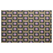 Custom Foto Gold, Black Squares Fabric Stoff (Fat Quarter (45,7 x 55,9 cm))