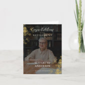 Custom Foto Gold Confetti Rente Mitarbeiter Dankeskarte (Vorderseite)