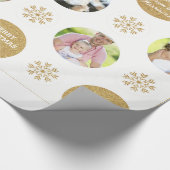 Custom Foto Gold Glitzer Look Geschenkartikel Geschenkpapier (Ecke)