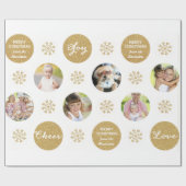 Custom Foto Gold Glitzer Look Geschenkartikel Geschenkpapier (Flach)