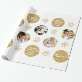Custom Foto Gold Glitzer Look Geschenkartikel Geschenkpapier (Ungerollt)