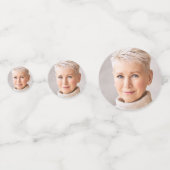 Custom Foto Gold Glitzer Tropfen 50. Geburtstag Konfetti (Rückseiten)