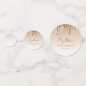 Custom Foto Gold Glitzer Tropfen 60. Geburtstag Konfetti (Vorderseiten)