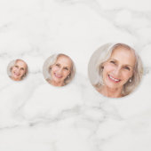 Custom Foto Gold Glitzer Tropfen 60. Geburtstag Konfetti (Rückseiten)