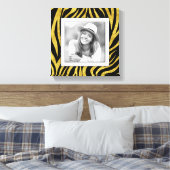 Custom Foto Gold Zebra Leinwanddruck (Insitu (Schlafzimmer))