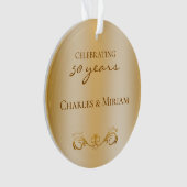 Custom Foto Golden 50. Wedding Anniversary Geschen Ornament (Vorderseite)
