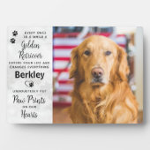 Custom Foto Golden Retriever Memorial Fotoplatte (Vorderseite)