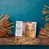 Custom Foto Golden Retriever Memorial Fotoplatte (Seite)