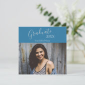 Custom Foto Graduate Ankündigung Open House (Stehend Vorderseite)