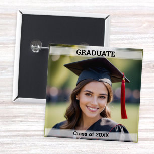 Custom Foto Graduate Class of 20XX Abschluss Button