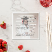 Custom Foto Graduate Fun Facts Graduation Party Serviette (Beispiel)