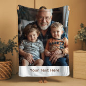 Custom Foto Grandpa Blanket Sherpa Gemütliches Ges Sherpadecke