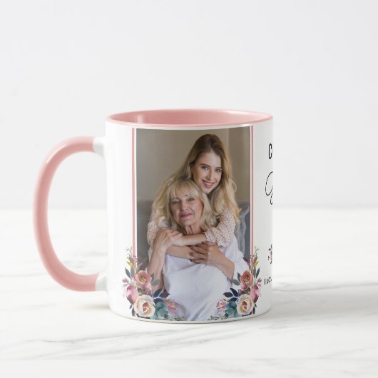 Custom Foto Granny Mimi Nana Großmutter Geschenk Tasse (Links)