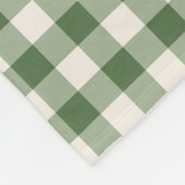 Custom Foto Green Gingham Kariert Rustikales Bauer Fleecedecke (Ecke)