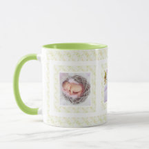 Custom Foto Green Pattern Mutter-Tag-Mama Mommy