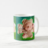 Custom Foto Green St. Patrick's 4Leaf Kleeblatt Kaffeetasse (VorderseiteRechts)