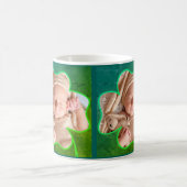 Custom Foto Green St. Patrick's 4Leaf Kleeblatt Kaffeetasse (Mittel)