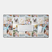 Custom Foto Grid Collage Modern Minimalistisch Schreibtischunterlage (Tastatur & Maus)