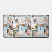 Custom Foto Grid Collage Modern Minimalistisch Schreibtischunterlage (Vorderseite)