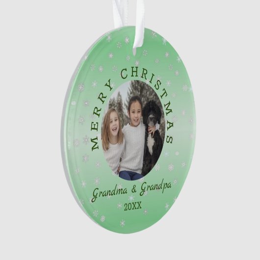 Custom Foto Großeltern Ornament (Vorderseite)