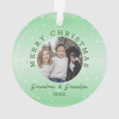 Custom Foto Großeltern Ornament (Rückseite)