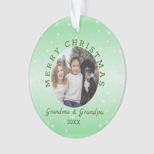 Custom Foto Großeltern Ornament (Vorderseite)