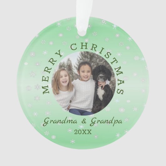 Custom Foto Großeltern Ornament (Vorderseite)