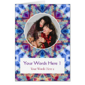 Custom Foto Gruß Blue Star Weihnachtskarte (Vorne)