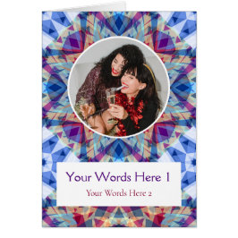 Custom Foto Gruß Blue Star Weihnachtskarte