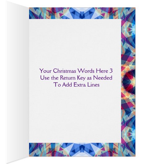 Custom Foto Gruß Blue Star Weihnachtskarte (Innen (Rechts))