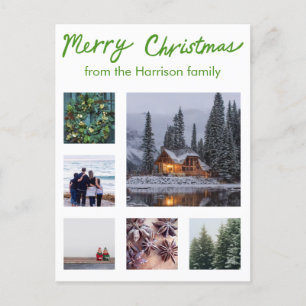 CUSTOM FOTO Handlettering Frohe Weihnachtsfeiertag Postkarte