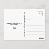 Custom Foto Handschrift Abschluss Vielen Dank Postkarte (Rückseite)