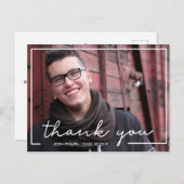 Custom Foto Handschrift Abschluss Vielen Dank Postkarte (Vorne/Hinten)