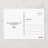 Custom Foto Handschrift Abschluss Vielen Dank Postkarte (Rückseite)