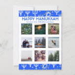 CUSTOM FOTO Hanukkah Menorah Sterne Niedliche Flac<br><div class="desc">Passen Sie diese Flachkarte an, indem Sie auf der Vorder- oder Rückseite Ihre eigenen Fotos und Texte hinzufügen. Vor den Fotos gibt es ein Raster, das es einfacher macht, Fotos jeder Größe, die Sie haben, zu verwenden und sie in quadratischer Form aufgereiht und behalten. Sie können das Raster löschen oder...</div>